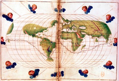 Kort over Magellans verdensrejse, 1519-1521 af Unbekannt