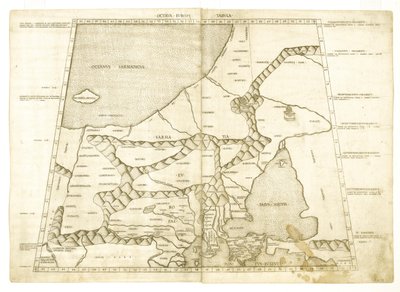 Kort over Muscovy af Ptolemy Octava Europe Tabula af Unbekannt