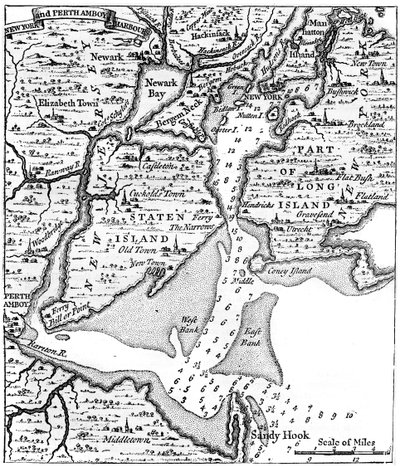 Kort over New York omkring midten af det 18. århundrede, c1880 af Unbekannt