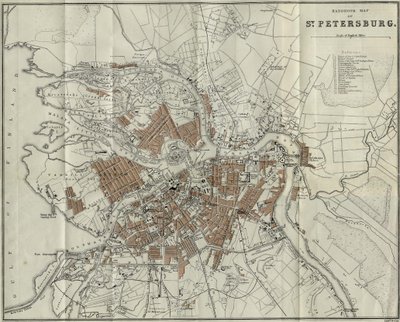 Kort over Petersborg, 1893 af Unbekannt