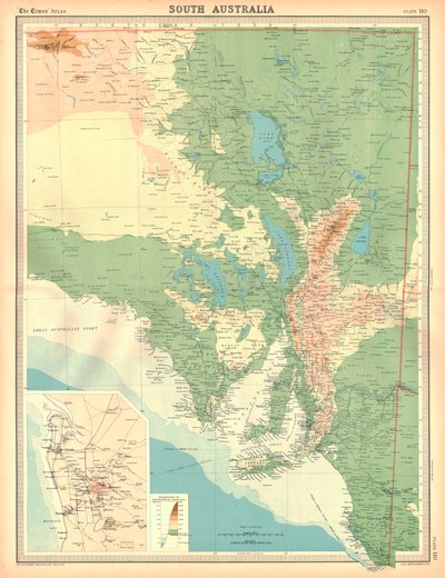 Kort over det sydlige Australien af Unbekannt