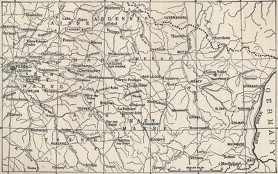 Kort over operationsområdet i 1814, 1896 af Unbekannt