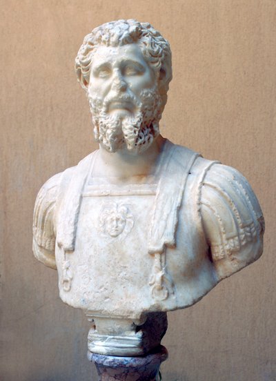 Marmorbuste af romersk kejser Lucius Septimius Severus af Unbekannt