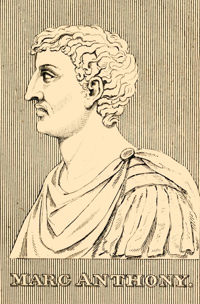 Marc Anthony, 83-30 f.Kr., 1830. af Unbekannt