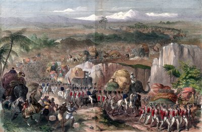 Troppernes march i Indien, 1848 af Unbekannt
