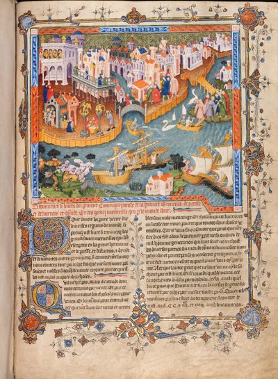 Marco Polos afgang fra Venedig i 1271 Fra Marco Polos Travels, ca 1400 af Unbekannt