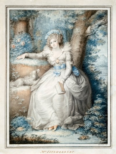 Maria Fitzherbert, ledsager af kong George IV, før han blev konge, 1800-tallet af Unbekannt