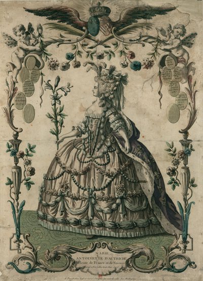 Marie Antoinette af Østrig, dronning af Frankrig og Navarra: gift i Versailles den 16. maj 1775. af Unbekannt