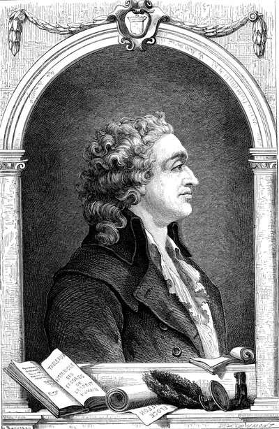 Marquis de Condorcet 1743-1798, fransk oplysningsfilosof og sociolog, 1874 af Unbekannt