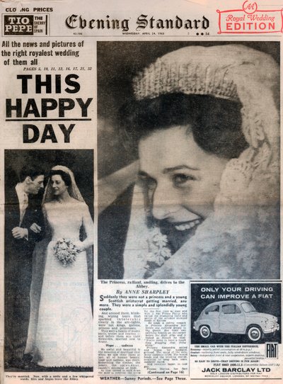 Ægteskab mellem prinsesse Alexandra og Angus Ogilvy, 24. april 1963 af Unbekannt