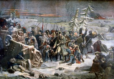 Marshall Ney under tilbagetoget fra Rusland, 1812 1894 af Unbekannt
