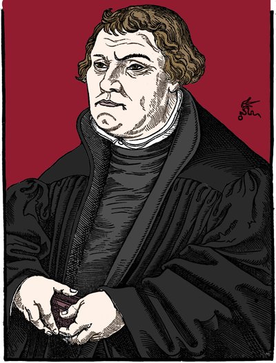 Martin Luther, tysk protestantisk reformator, 1546 af Unbekannt