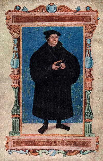 Martin Luther, tysk teolog og augustinermunk, 1800-tallet af Unbekannt