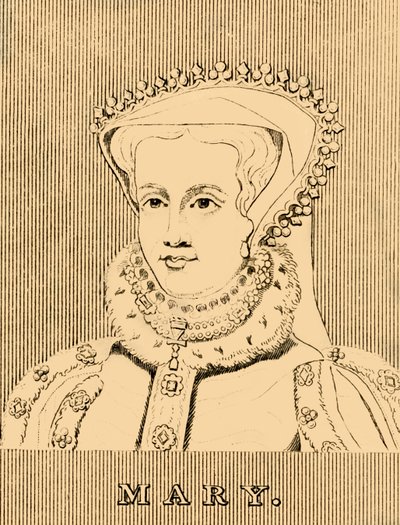 Mary, 1516-1558, 1830. af Unbekannt