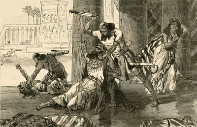Massacre of the Hivites af Simeon og Levi, 1890. af Unbekannt