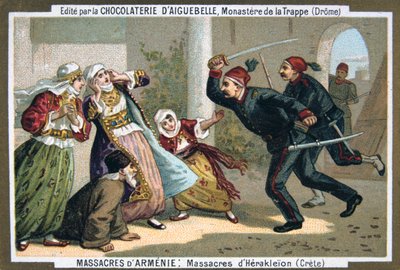 Massakrerne på Heraklion Kreta, 1895 af Unbekannt