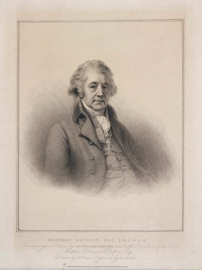 Matthew Boulton, engelsk ingeniør og industrimand, c 1801 af Unbekannt