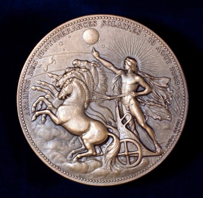 Medalje til minde om Pierre Janssen og Norman Lockyer, franske og engelske astronomer, 1868 af Unbekannt