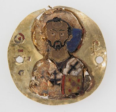 Medaljon af St. John Chrysostom, byzantinsk, 10.-11. århundrede. af Unbekannt
