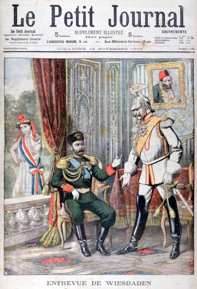 Møde mellem zar Nicholas II og kejser Wilhelm II, Wiesbaden, Tyskland, 1903 af Unbekannt