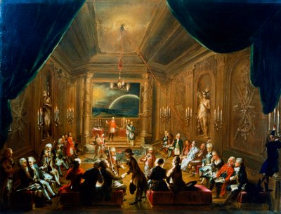 Møde i Frimurerlogen, Wien, 1700-tallet af Unbekannt
