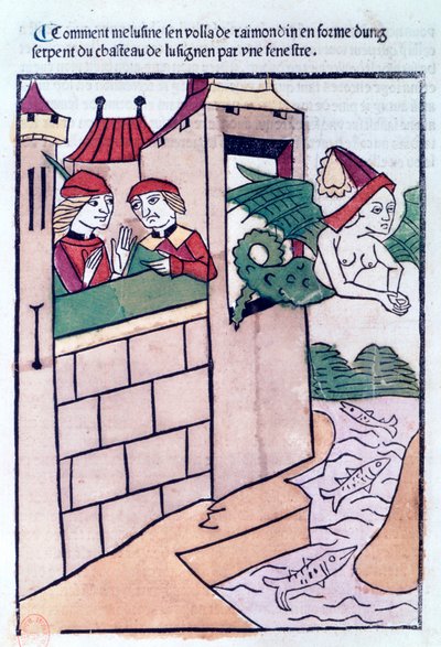 Melusine flyver væk, 1478 af Unbekannt