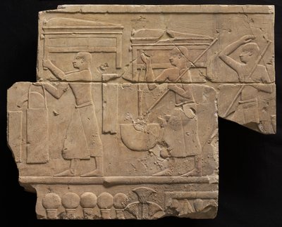 Mænd, der bærer gravudstyr, 667-647 f.Kr. af Unbekannt