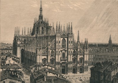 Katedralen i Milano, 1873. af Unbekannt