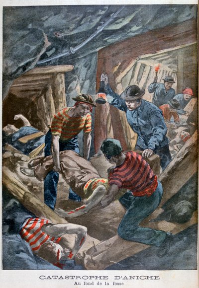Mine kollaps, Aniche, Frankrig, 1900 af Unbekannt