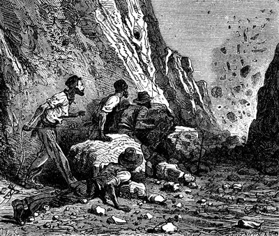 Minearbejdere sprængning, 1879. af Unbekannt