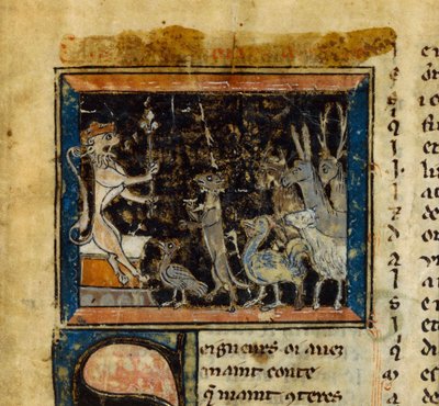 Miniature fra Le Roman de Renart, 1200-tallet. af Unbekannt