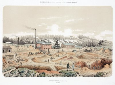 Minedrift, metalmalm Zinkmine, Neutral Moresnet (Moresnet neutre) af Unbekannt