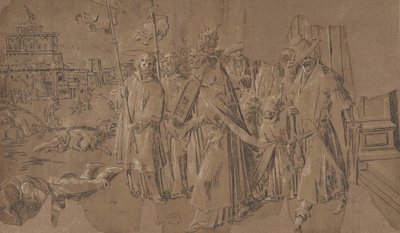 Miracle of Saint Gregory, 1500-tallet. af Unbekannt