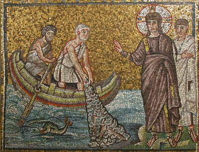 Mirakuløst udkast til fisk, byzantinsk, original fra begyndelsen af det 20. århundrede dateret tidligt i det 6. århundrede. af Unbekannt
