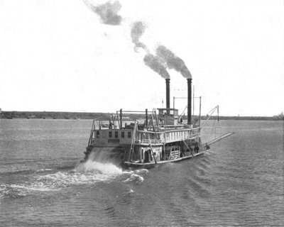 Mississippi Paddle Steamer, USA, c1900. af Unbekannt