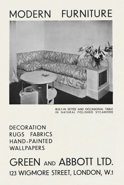 Moderne møbler - Green and Abbott Ltd., 1933 af Unbekannt