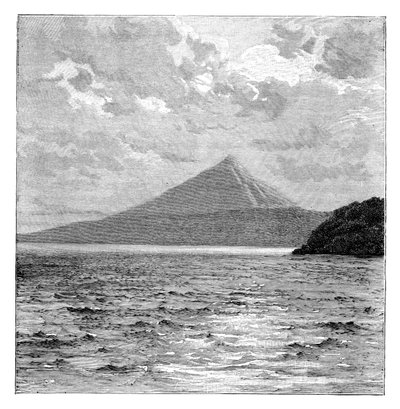 Mombacho-vulkanen og bredden af Nicaragua-søen, c1890 af Unbekannt