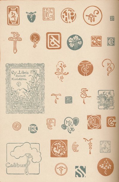 Monogrammer og mærker, c1890, 1905 af Unbekannt