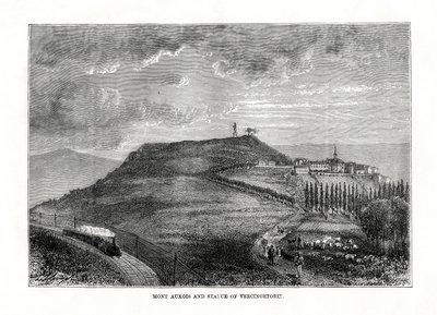 Mont Auxois und die Statue von Vercingetorix, Frankreich, 1879 von Unbekannt