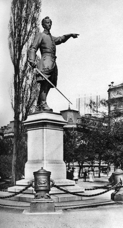 Monument til Charles XII, haver bag Royal Opera House, Stockholm, Sverige, c1923 af Unbekannt