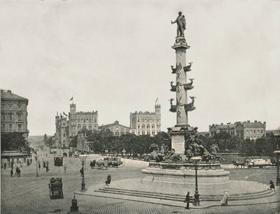 Monument til Wilhelm von Tegetthoff på Praterstern, Wien, Østrig, 1895. af Unbekannt