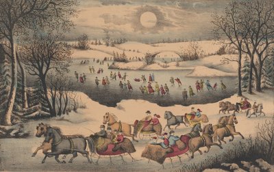 Månelys i Central Park, ca. 1871-75. af Unbekannt