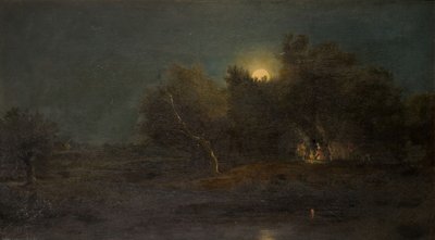 Måneskinsscene, 1800-1850. af Unbekannt