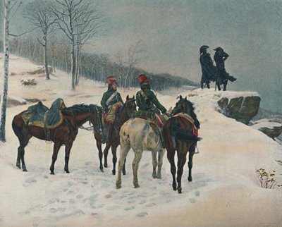 Moreau og hans stabschef, Major Dessoles, 1800, 1876, 1896 af Unbekannt