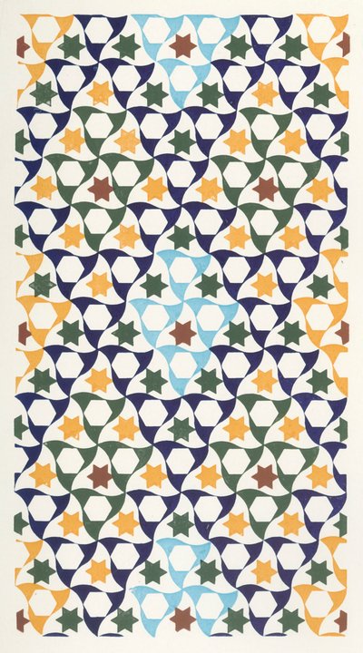Mosaik fra portikoen i Generalife, 1907. af Unbekannt