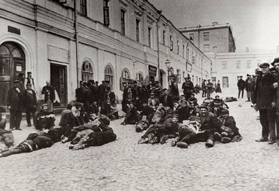 Moscow hjemløse krisecentre beboere, Rusland, c1904 af Unbekannt