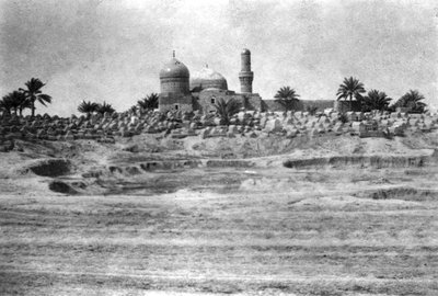 Moske og kirkegård nær Bagdad, 1918 af Unbekannt