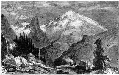 Mount Shasta, den nordlige top af Sierra Nevada, Californien, USA, c1870 af Unbekannt