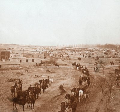 Beredne soldater, Somme-Tourbe, Nordfrankrig, c1914-c1918 af Unbekannt