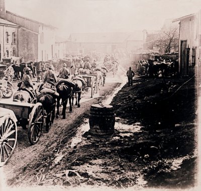 Beredne tropper med vogne, c1914-c1918 af Unbekannt